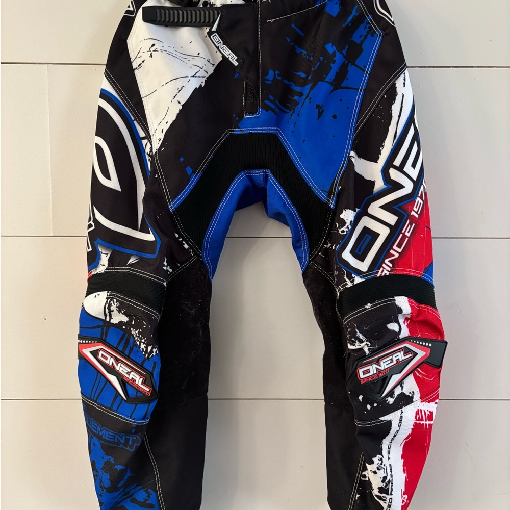 Youth Multicolor Racing Pants size 5/6. O’Neal element brand.